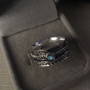 NEW Ethnic Labradorite Spinner Ring Band
